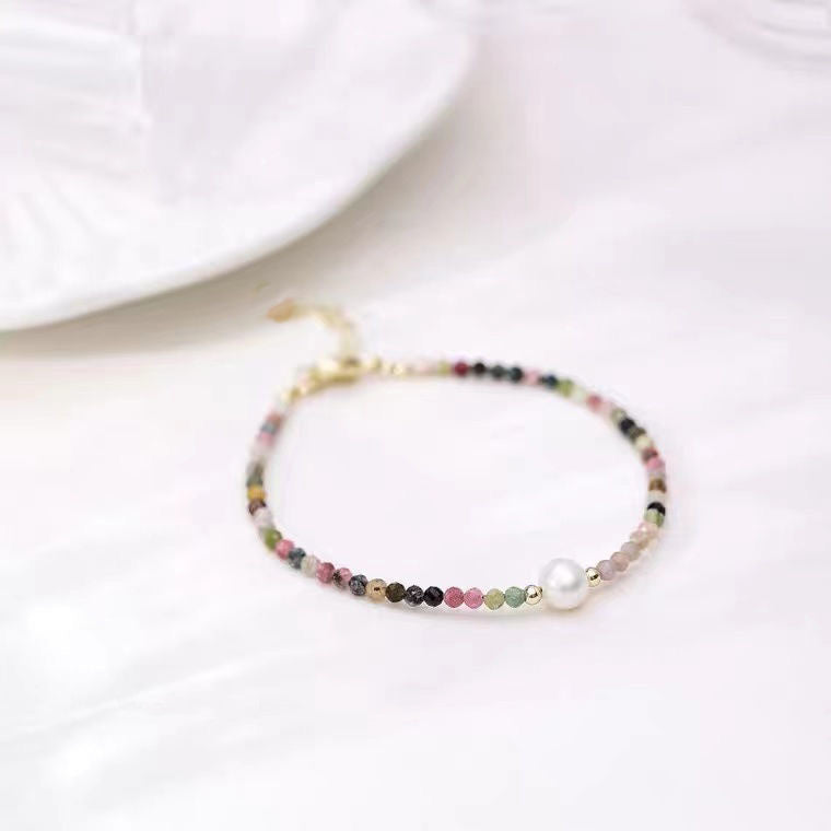 Candy Tourmaline Bracelet Freshwater Pearl Bracelet Jewelry Crystal Ins Fashion Jewelry CB2112912 