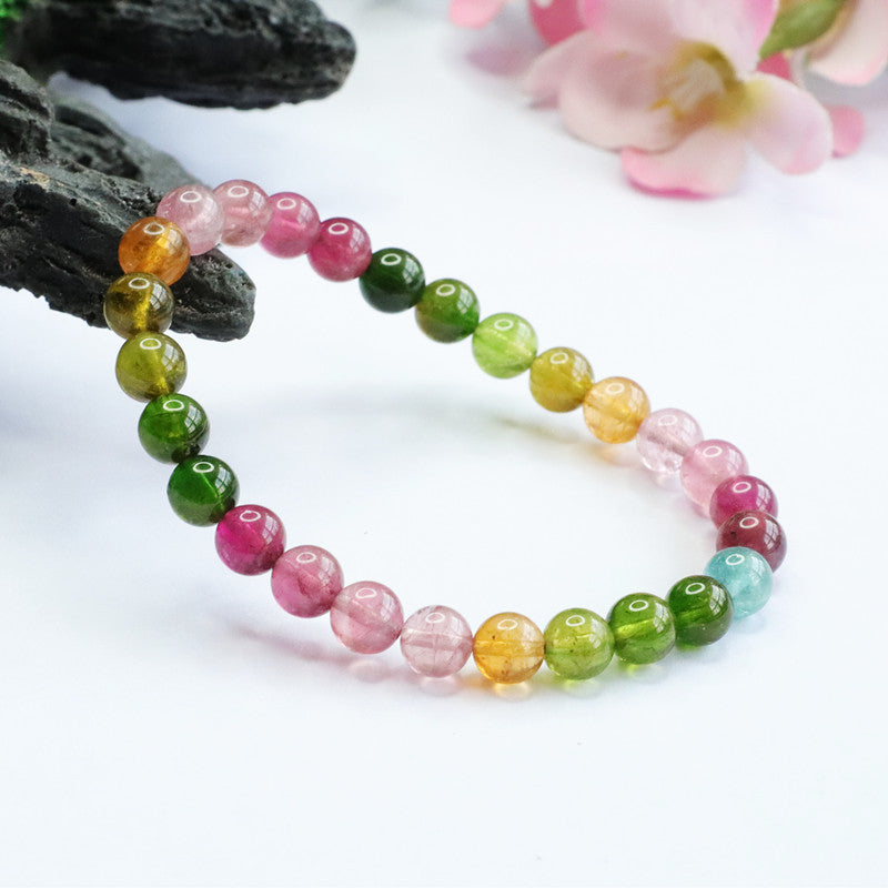 Natural Tourmaline Bracelet Brazilian Old Mine Full Transparent Bracelet Crystal Color Treasure Supply CB2081606 