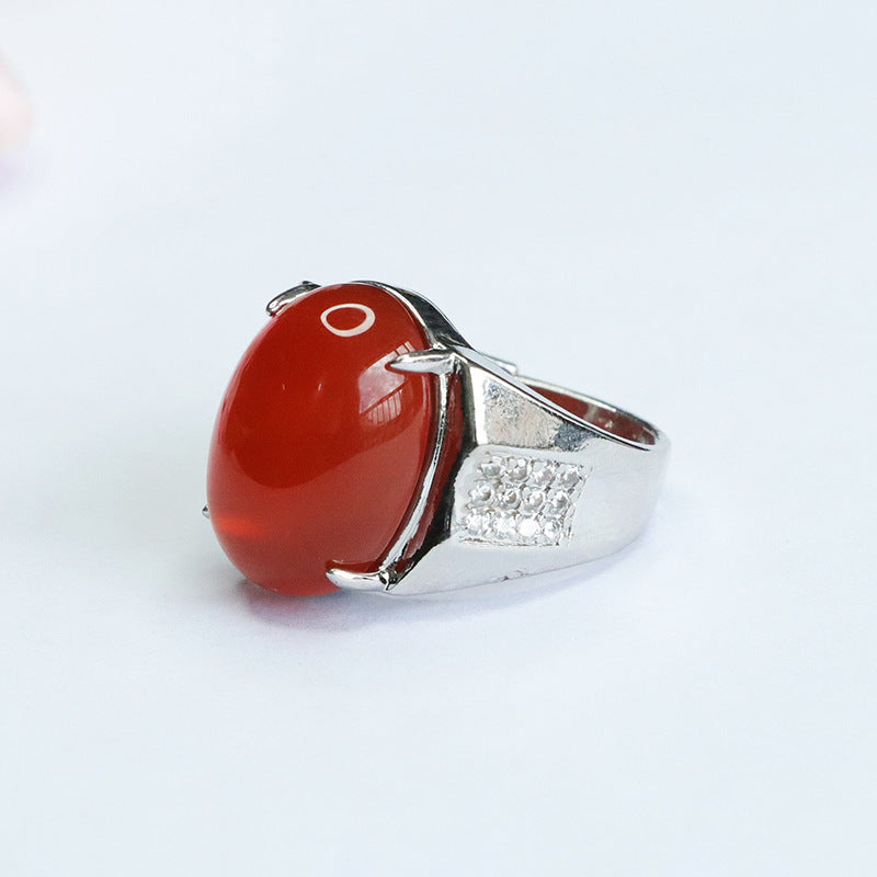 Carnelian ring ring dove egg carnelian finger ring MN3072010