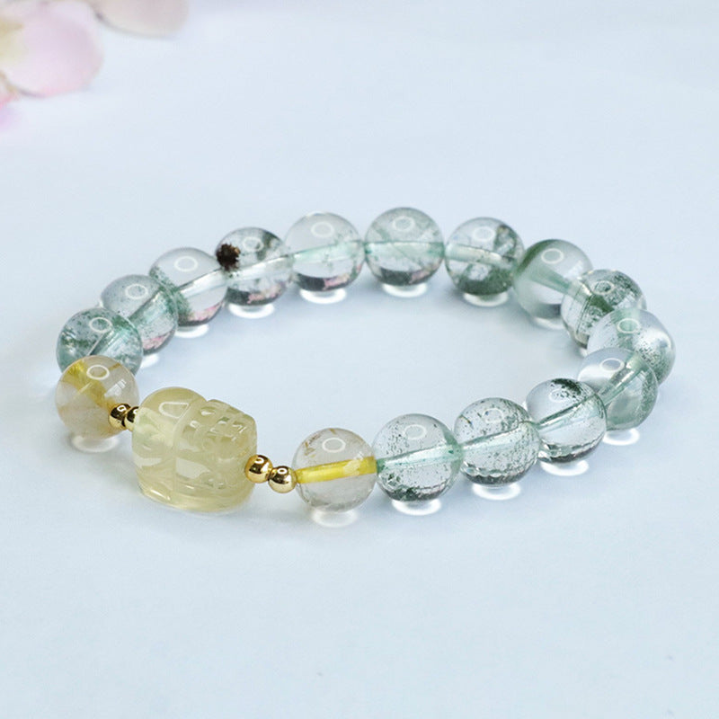 Natural crystal bracelet green ghost bracelet yellow crystal Pixiu bracelet CB3071204 