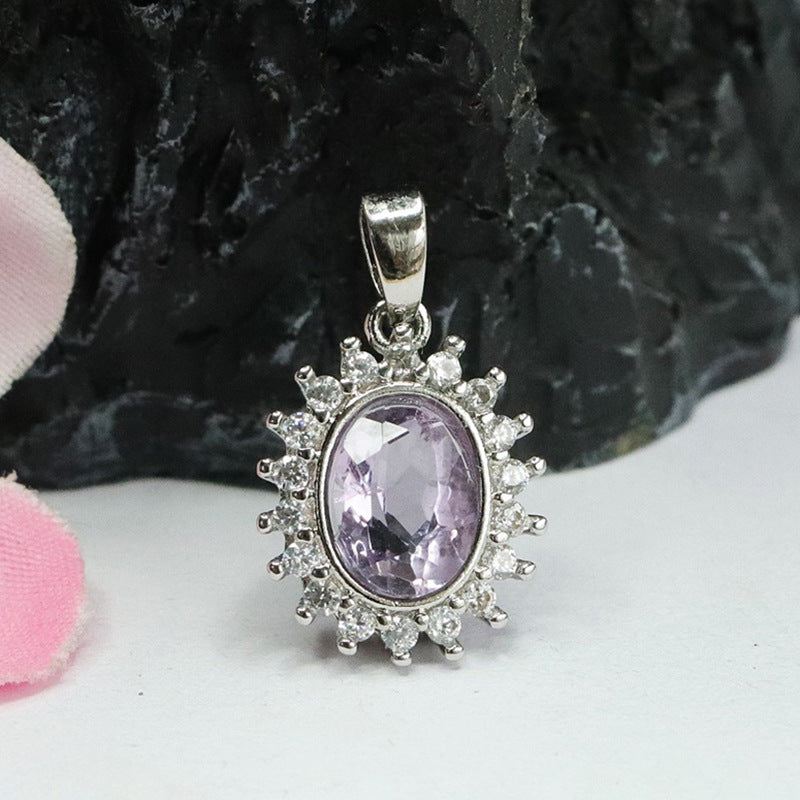 Natural Amethyst Pendant Purple Colorful Jewelry Necklace Fashion Jewelry CB4041902 