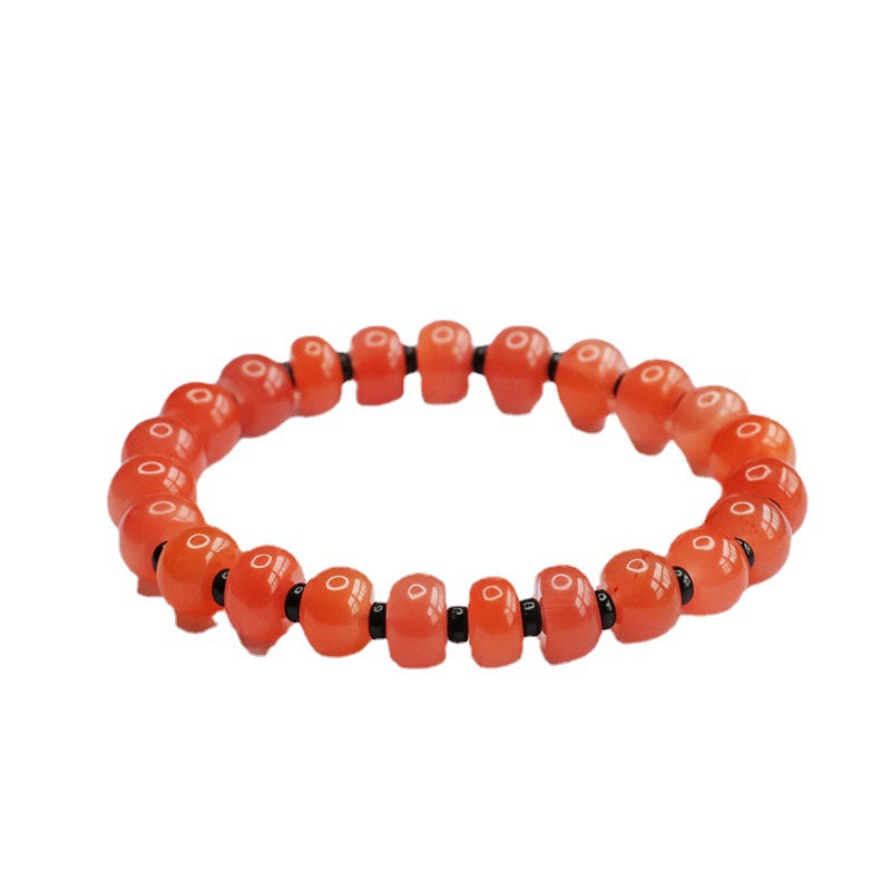 Natural South Red Agate Bracelet Ice Red Abacus Bead Bracelet Jewelry MN2082509 