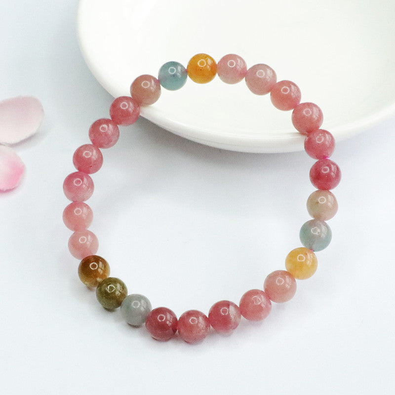 Natural Tourmaline Bracelet Brazilian Rainbow Crystal Colored Jewelry CB2060503 