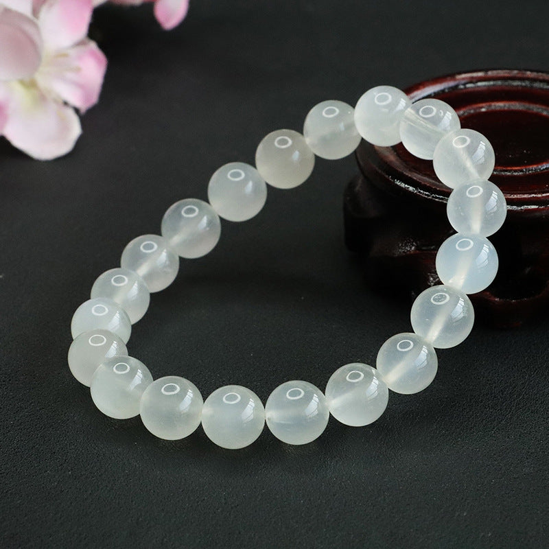 Customized natural white moonstone bracelet labradorite crystal color treasure CB2062505 