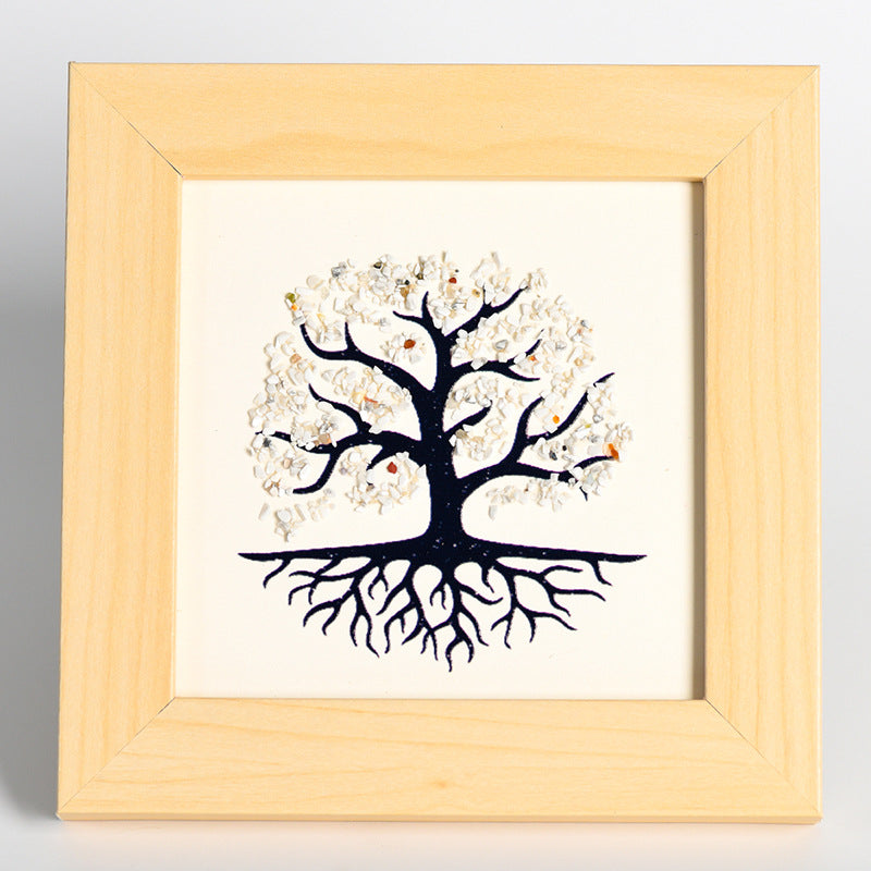 Tree of Life Roots Raw Stone Crystal Photo Frame Table Move-in New Home Picture Frame Home Festive Ornament Gift 