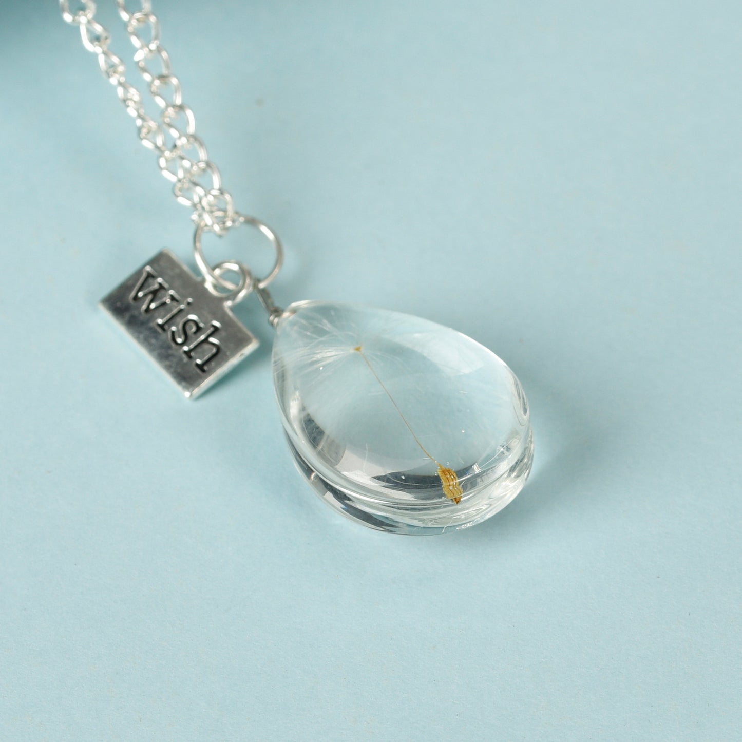 Hot selling ins style new dandelion time gemstone necklace simple personality necklace round pendant 