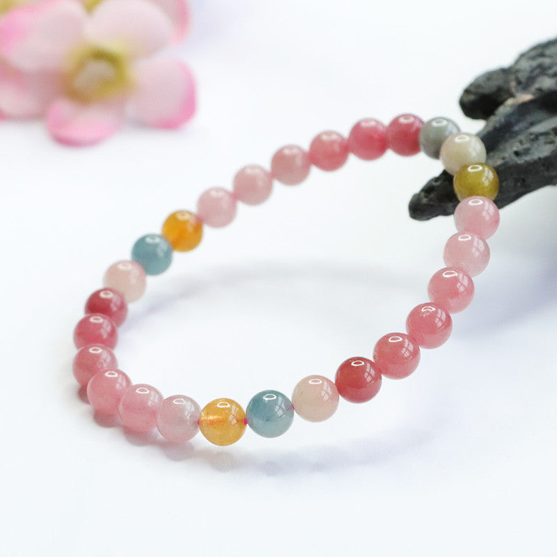 Natural Tourmaline Bracelet Brazilian Old Mine Rainbow Bracelet Colorful Treasure CB2090509 