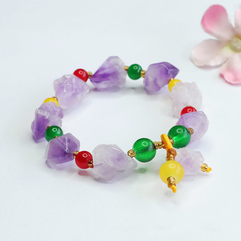 Natural Amethyst Bracelet Nine Purple Lihuo Bracelet Colorful Jewelry CB4033105 