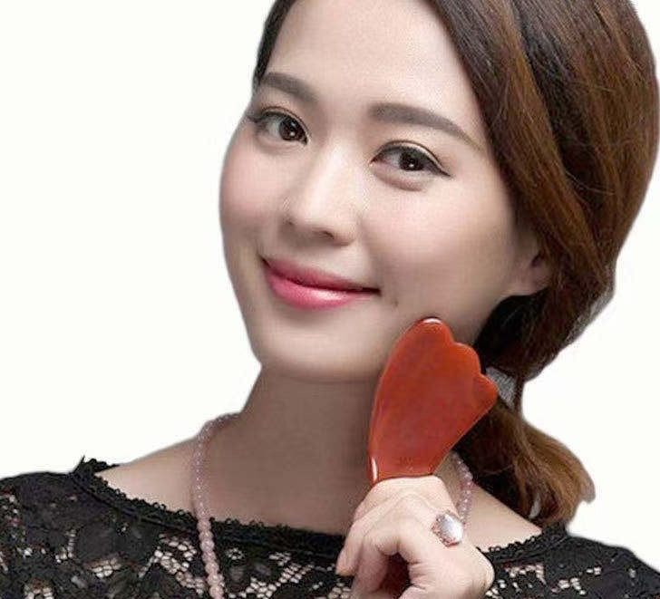 Red agate scraping board hand piece gift jewelry for father MN1122603