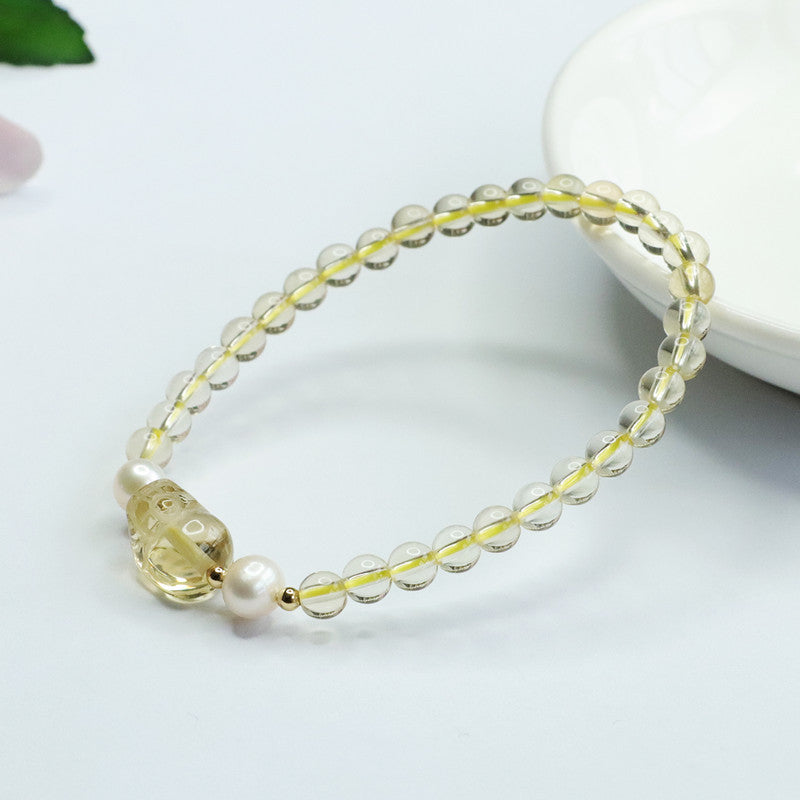 Natural Citrine Bracelet Pixiu Bracelet Colorful Treasure Hand Jewelry CB2080609 