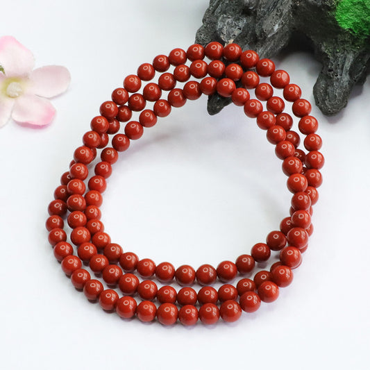 Natural Southern Red Agate Full Color 108 Buddha Beads Necklace Jewelry MN2041418 