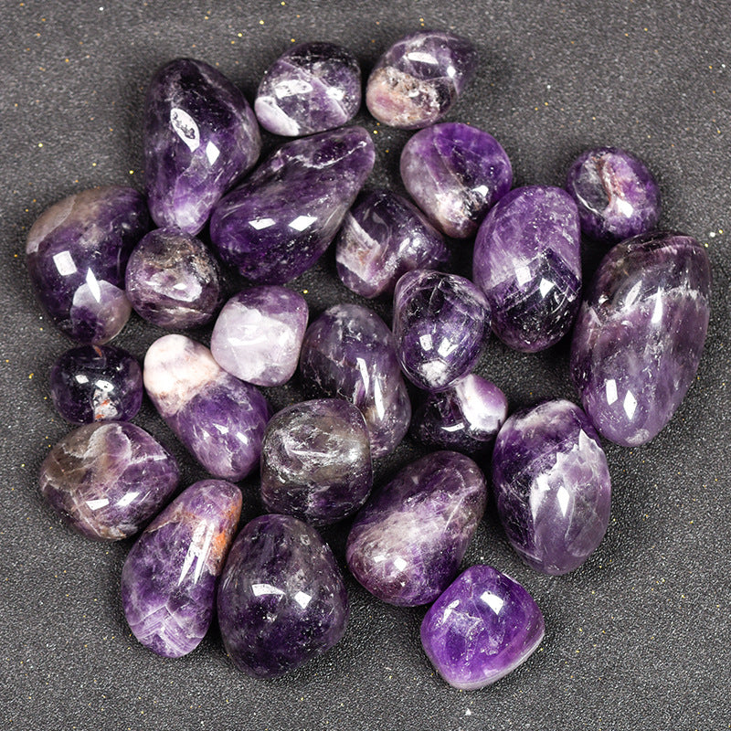 Demagnetized stone amethyst crystal tumbled stone powder crystal gravel fish tank stone home decoration ornaments healing stone 