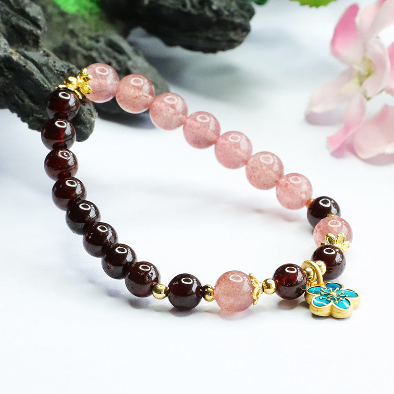 Natural garnet bracelet strawberry crystal bracelet colorful treasure factory wholesale live broadcast CB3051510 