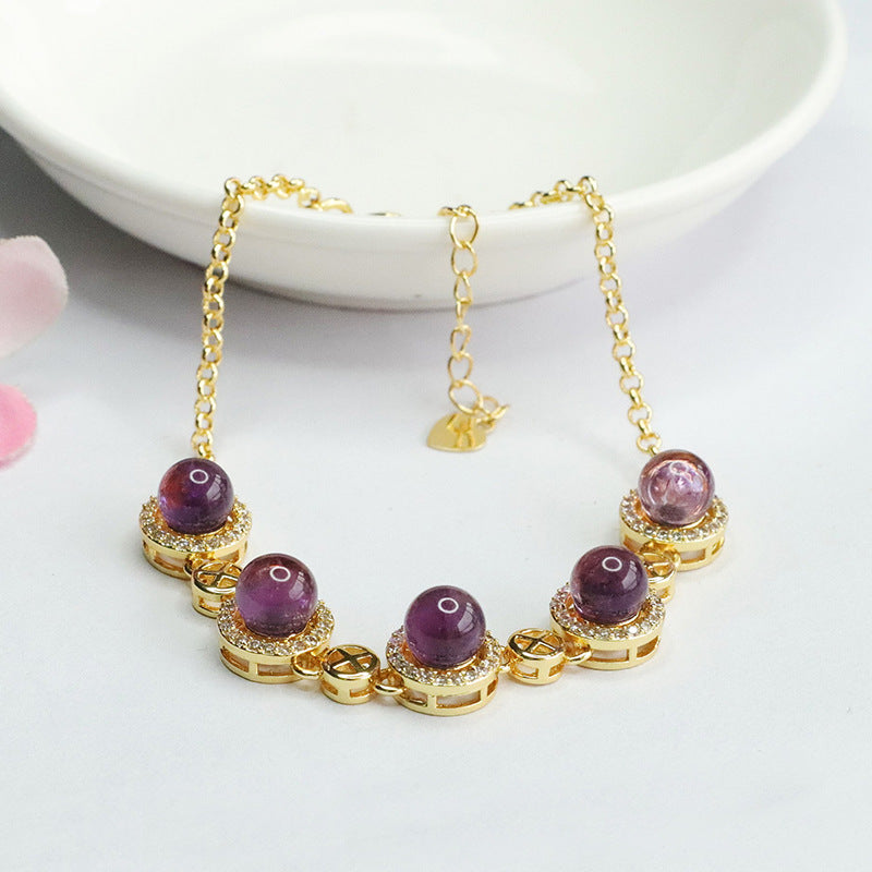 Natural Amethyst Bracelet Purple Colorful Bracelet Jewelry Fashion CB4040502 