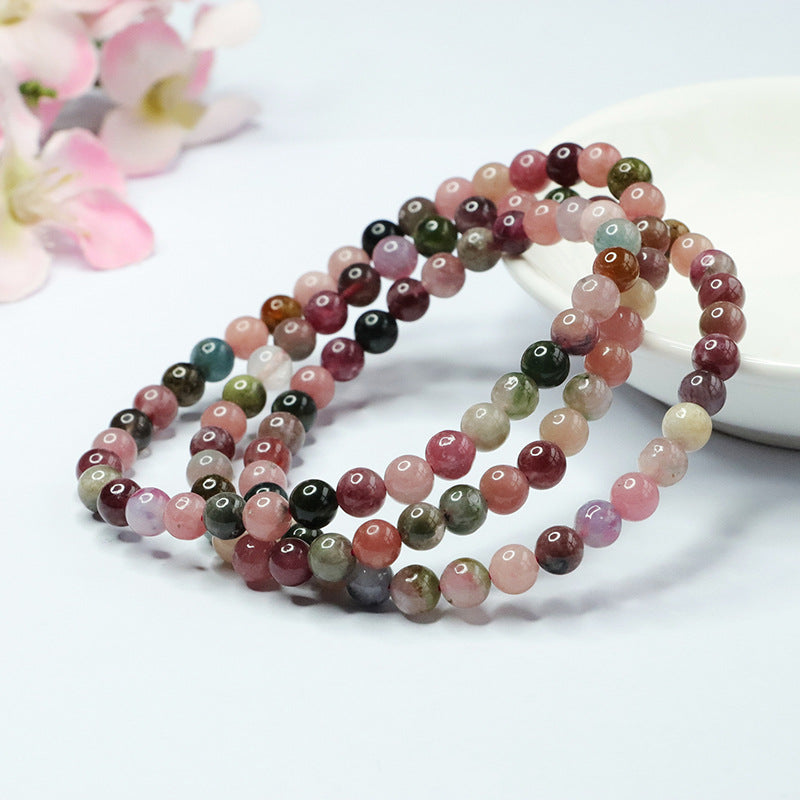 Natural Tourmaline Bracelet Candy Crystal Bracelet Colorful Jewelry CB3010910 