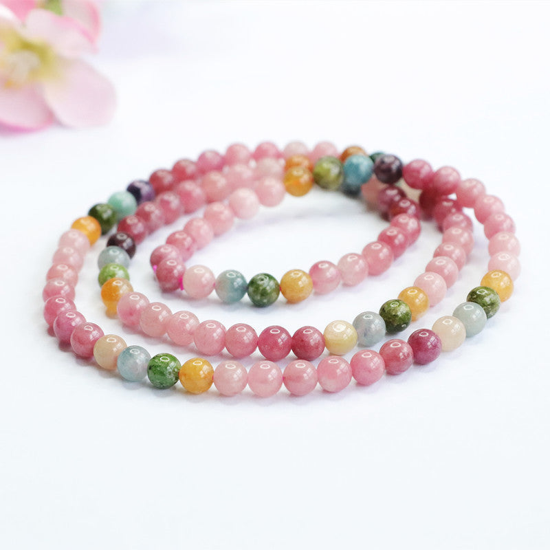 Natural Tourmaline Bracelet Brazilian Rainbow Bracelet Crystal Color Treasure Supply CB2081601 