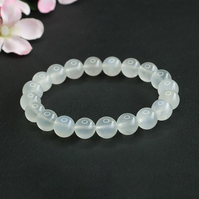 Customized natural white moonstone bracelet labradorite crystal color treasure CB2062505 