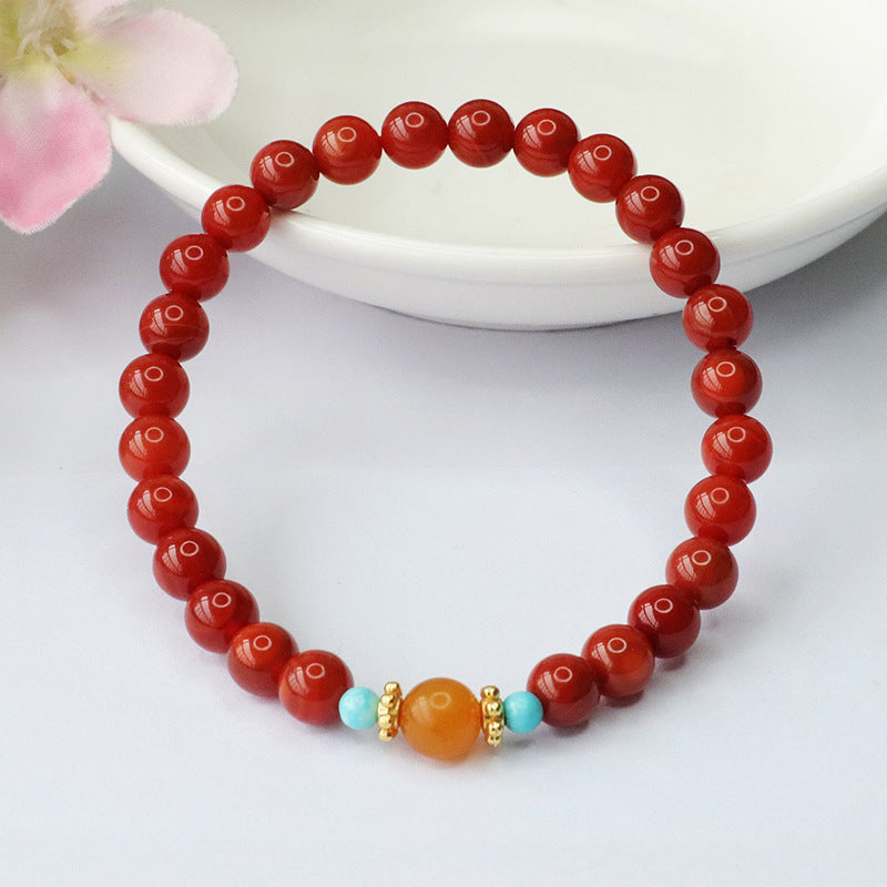 Agate bracelet amber beeswax bracelet palace style jewelry MN3100308