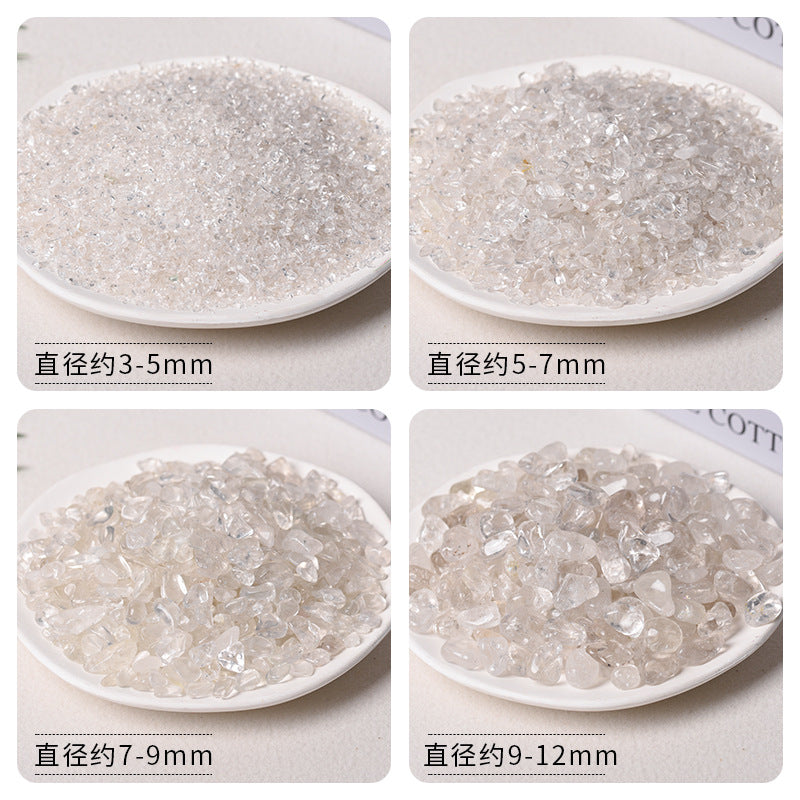 Natural white crystal conformable gravel home office decoration fish tank flower pot decorative stone degaussed crystal gravel 