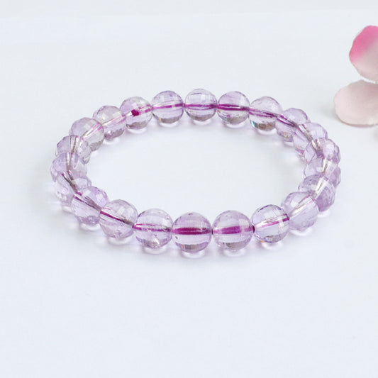 Natural Amethyst Bracelet Fully Transparent Faceted Bracelet Women's Jewelry CB2041205 