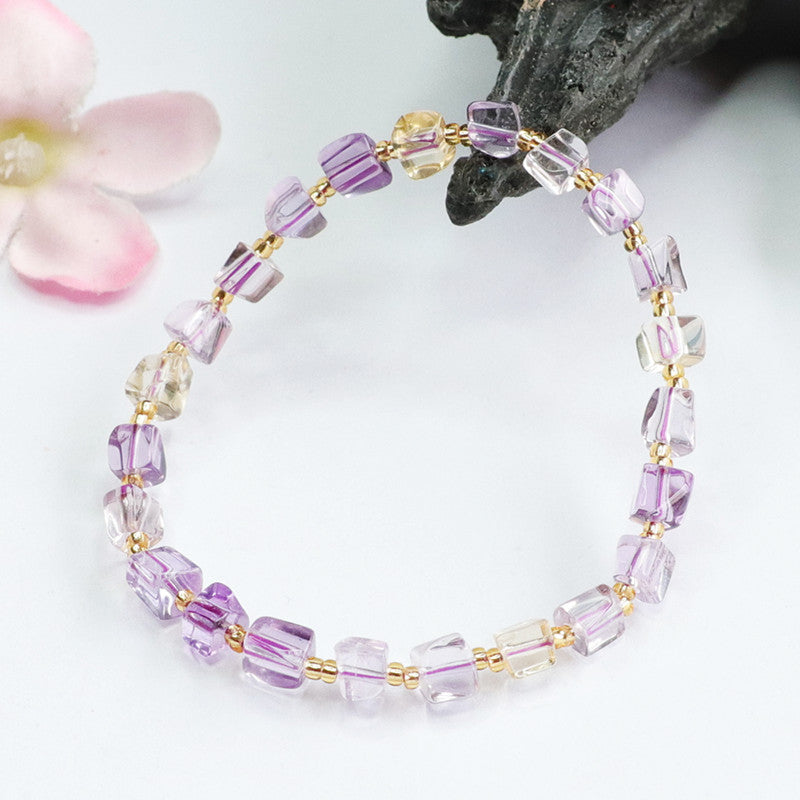 Natural amethyst random bracelet raw stone bracelet jewelry accessories for women CB2042108 