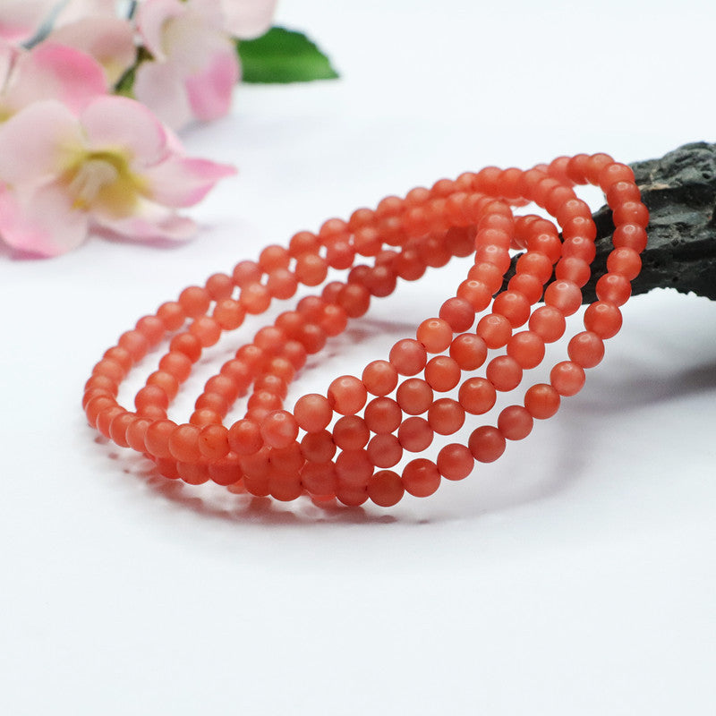 Natural South Red Agate Bracelet Baoshan Frosted Bracelet MN2082508 