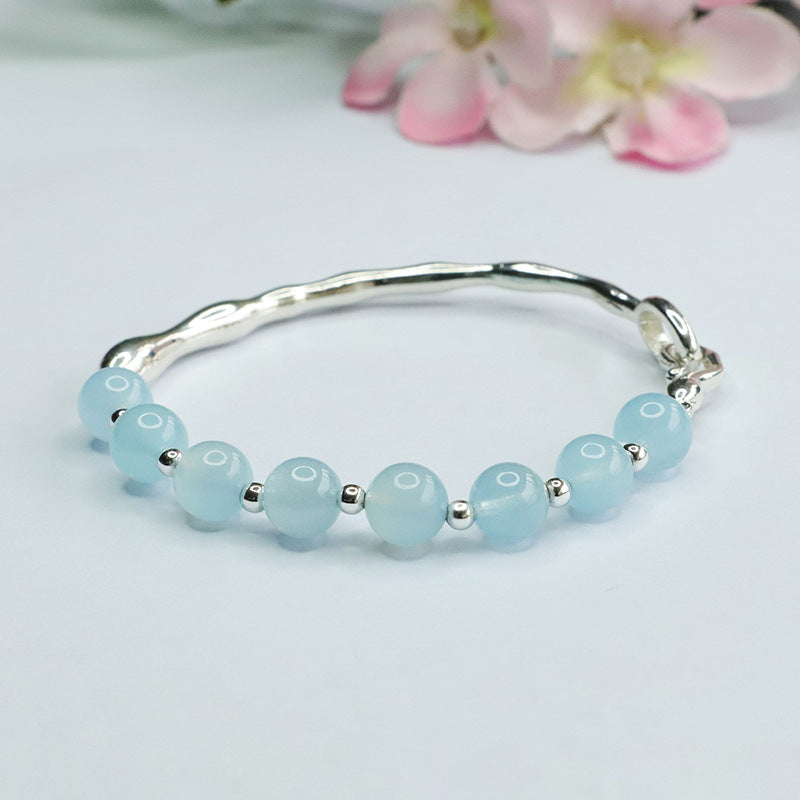 Natural aquamarine bracelet blue crystal bracelet bracelet colorful treasure CB3051702 