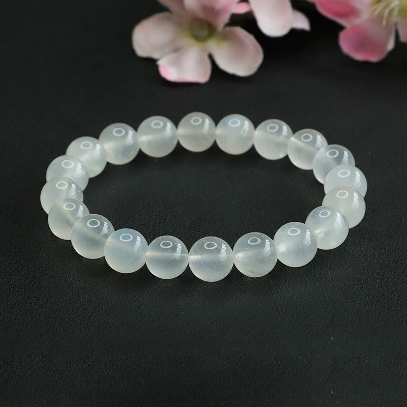 Customized natural white moonstone bracelet labradorite crystal color treasure CB2062505 