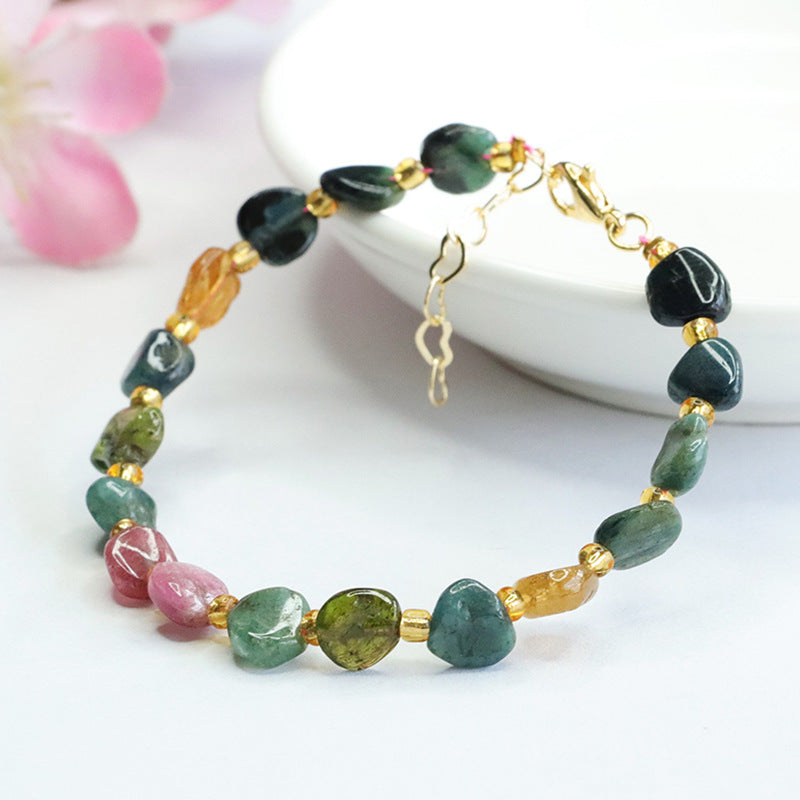 Natural Tourmaline Bracelet Candy Color Colorful Treasure Bracelet Crystal CB3092207 