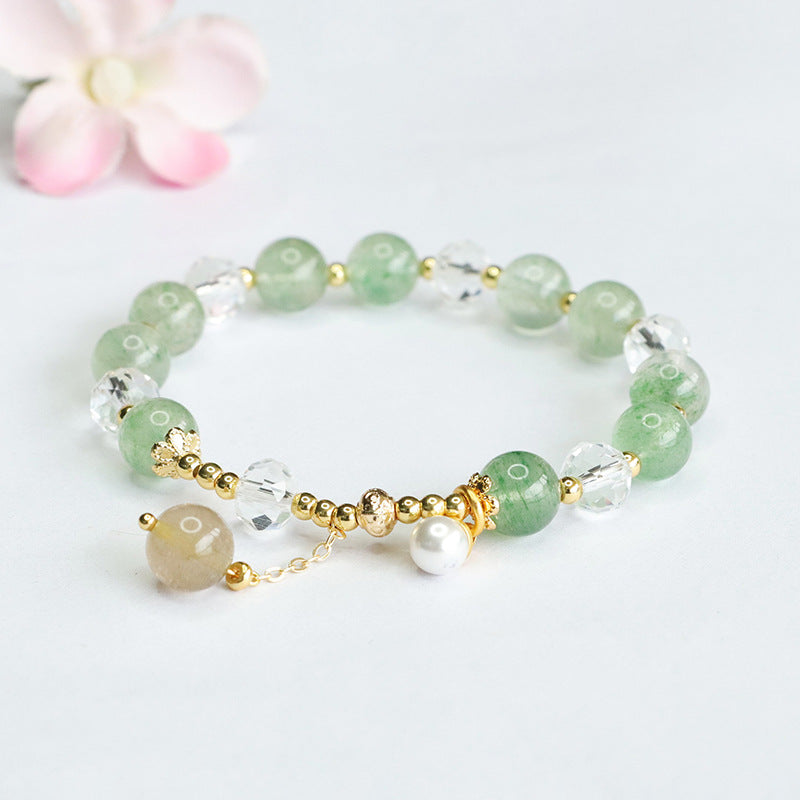 Natural Crystal Bracelet Green Strawberry Crystal Bracelet Women's Colorful Jewelry Live Wholesale Delivery CB4062601 