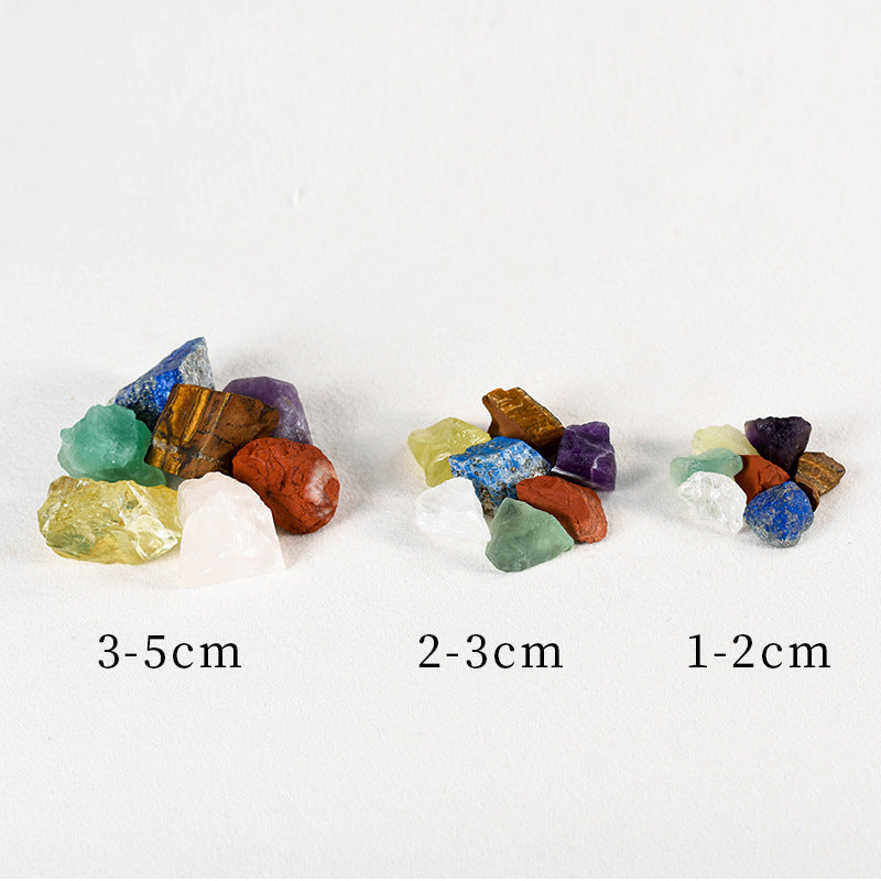 Spot popular natural crystal gravel aromatherapy stone irregular 7-color crystal rough stone 