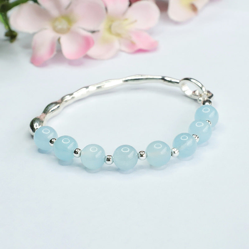 Natural aquamarine bracelet blue crystal bracelet bracelet colorful treasure CB3051702 