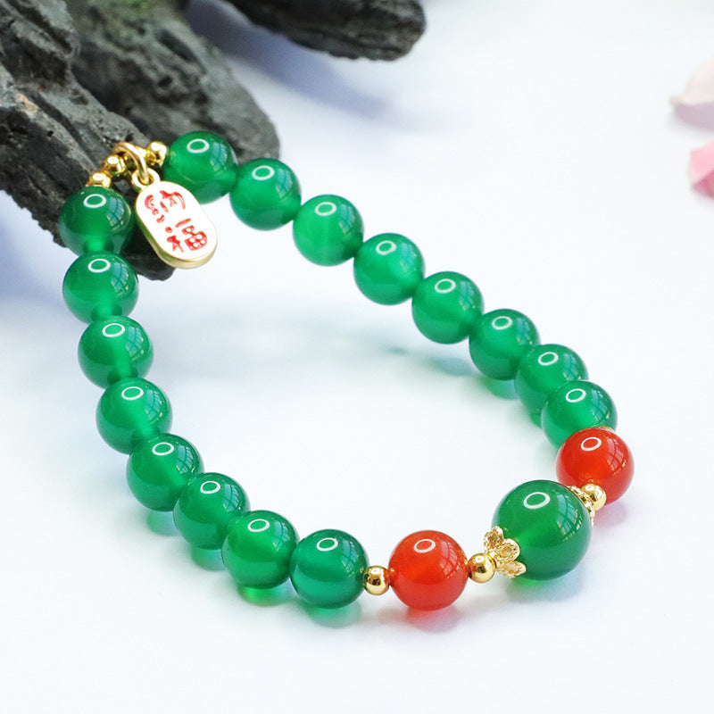 Natural Chrysoprase Bracelet Red Agate Fortune Bracelet Women's Jewelry MN2123010