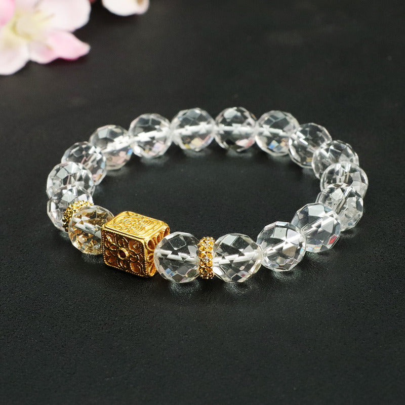 Natural white crystal bracelet colorful treasure Xiaohongshu hot model CB3041108 