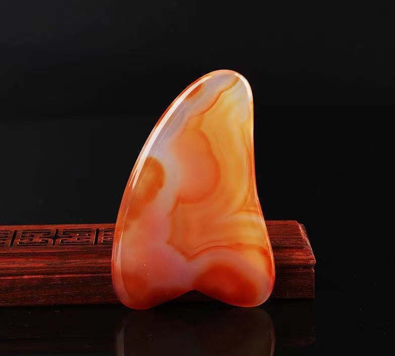 Red agate scraping board hand piece gift jewelry for father MN1122603