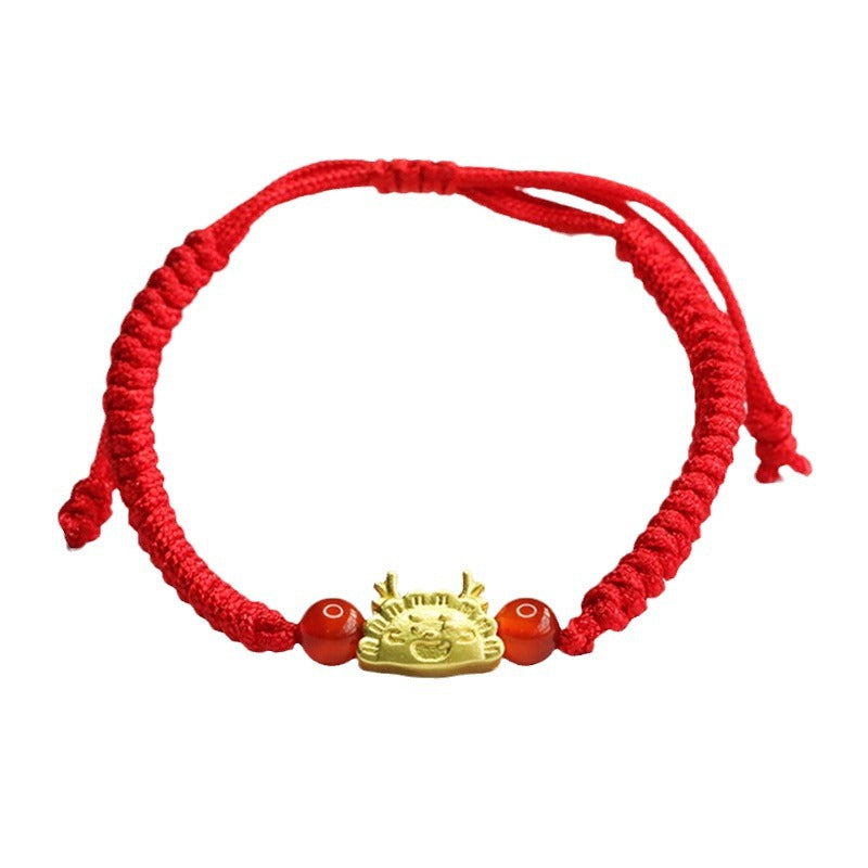 Natural red agate bracelet dumpling dragon bracelet bracelet animal year jewelry MN3122904