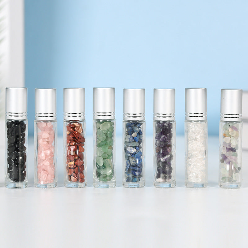 Natural crystal gravel drift bottle gift box set 7 color beads bottle mine standard popular science English children's gift 