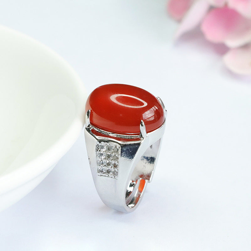 Carnelian ring ring dove egg carnelian finger ring MN3072010