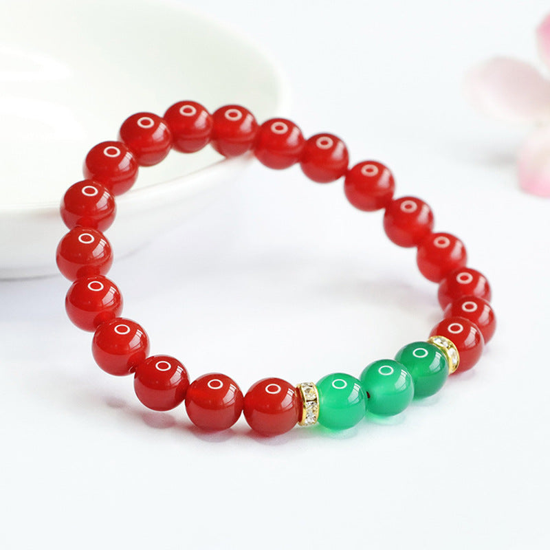 Natural red agate bracelet chrysoprase bracelet new Chinese style welfare MN4062301