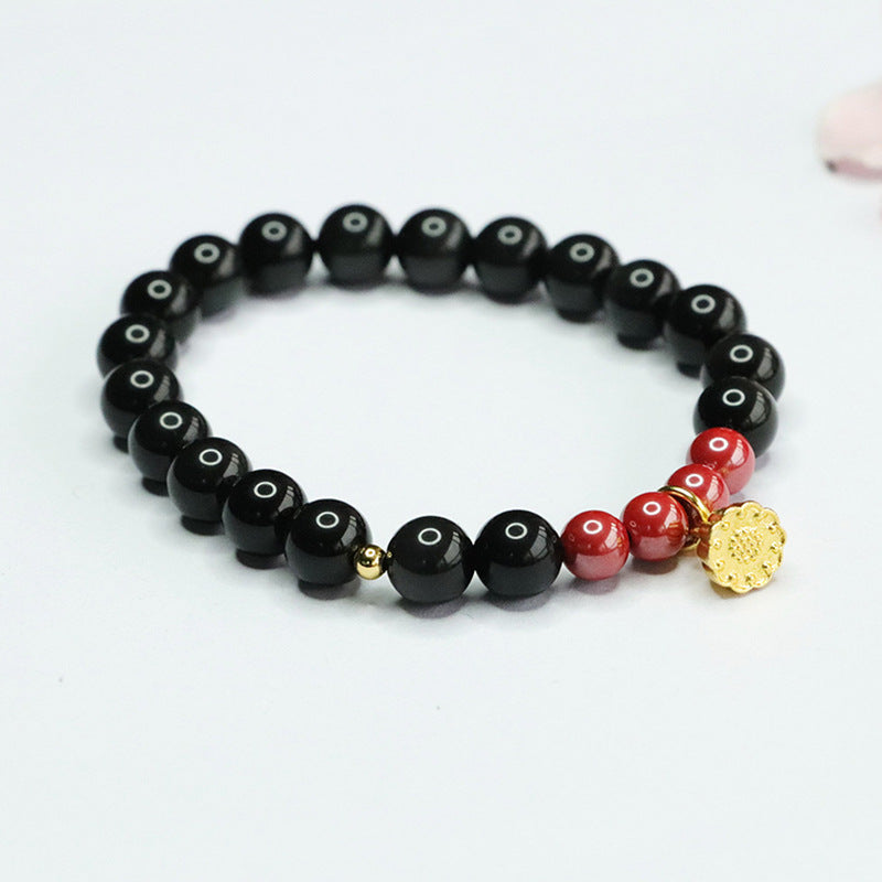 Obsidian Bracelet Cinnabar Imperial Sand Bracelet Women's National Fashion Jewelry CB4040604 