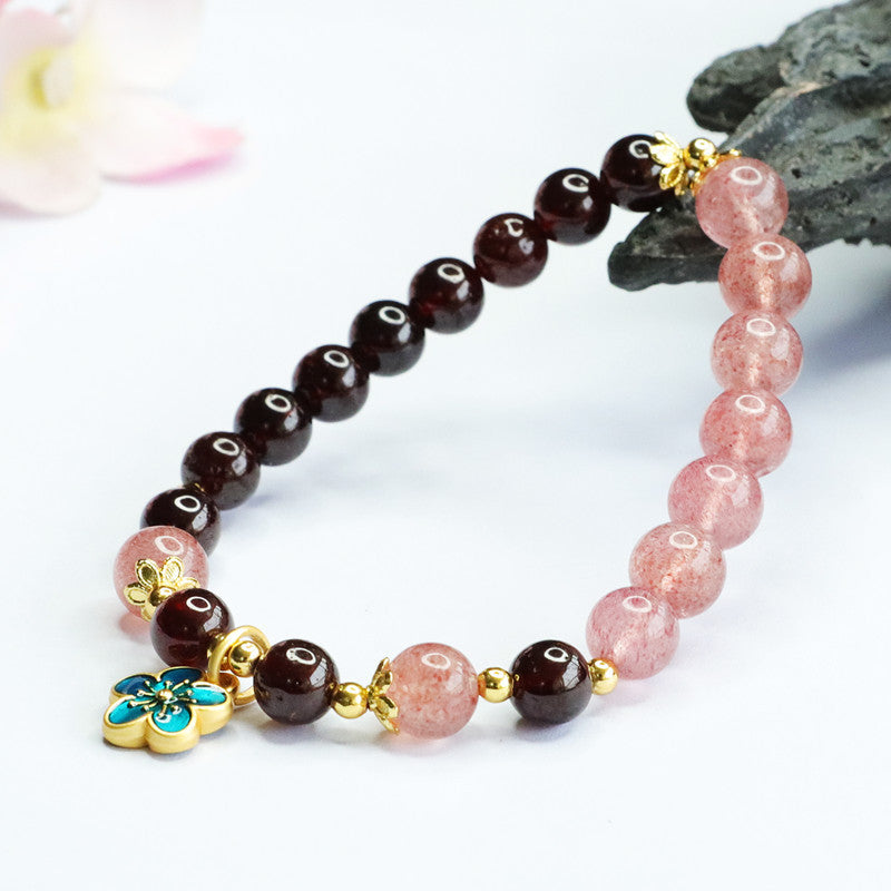 Natural garnet bracelet strawberry crystal bracelet colorful treasure factory wholesale live broadcast CB3051510 