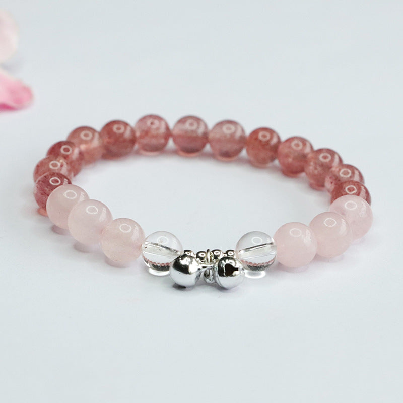 Natural Pink Crystal Bracelet Strawberry Crystal Bracelet Women's Fashion Accessories CB4022306 