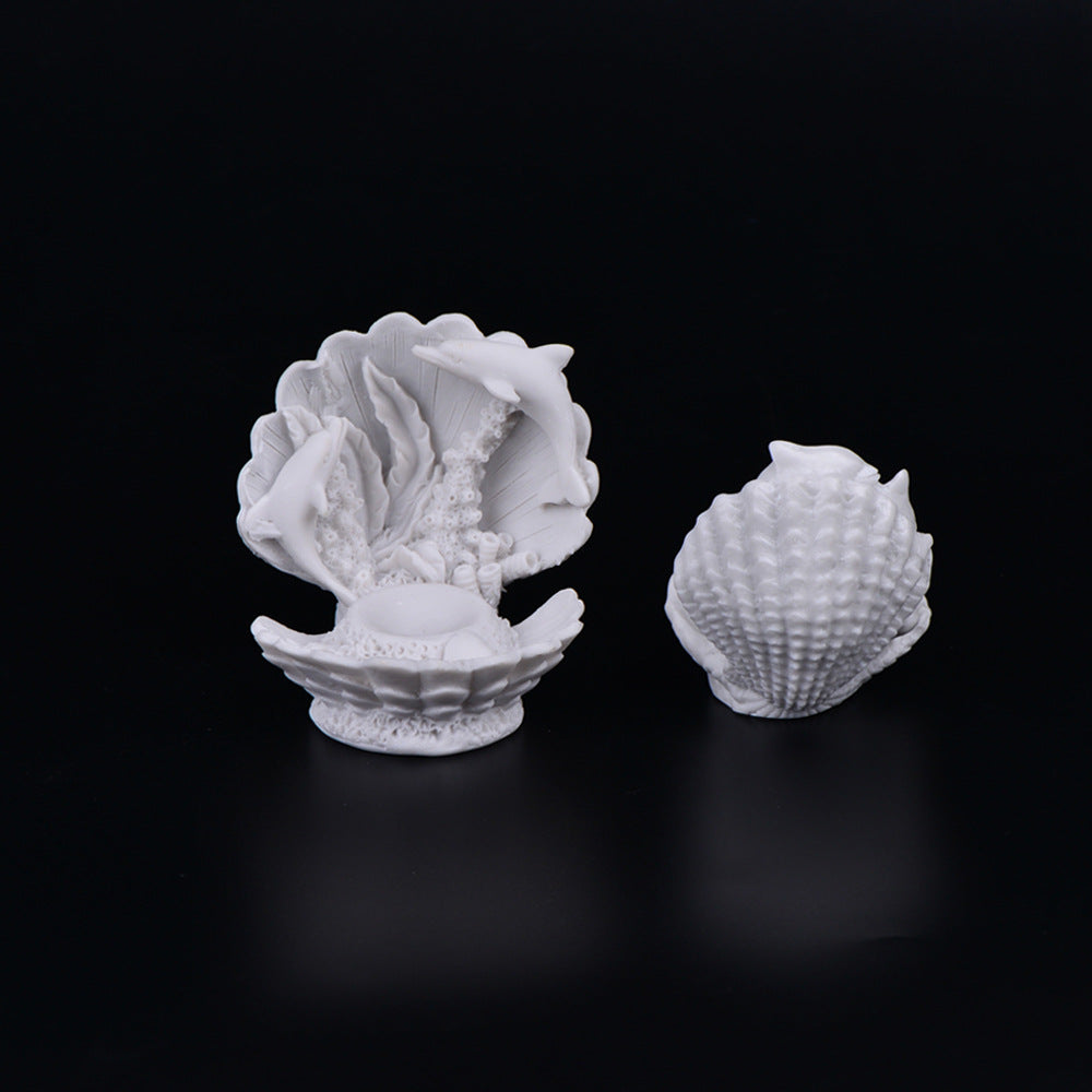 Crystal ball resin base dolphin shell pointed snail starfish bowl conch home decoration ornaments supply 