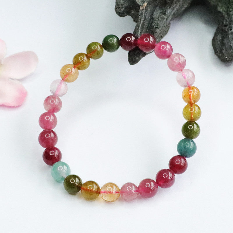 Natural Tourmaline Bracelet Brazilian Old Mine Crystal Colored Jewelry CB2060502 