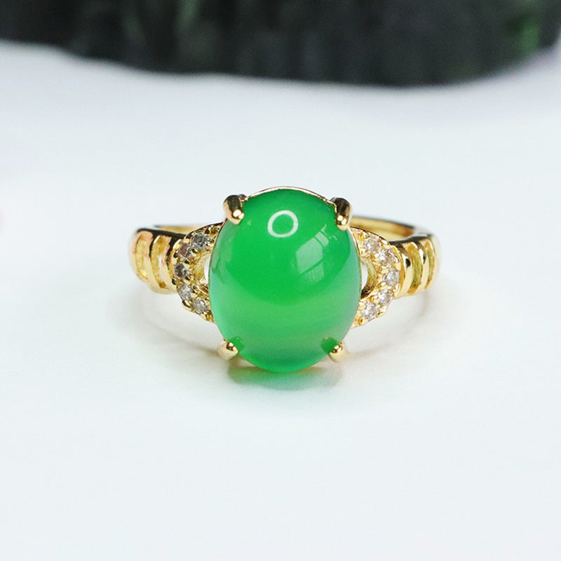 Ice Imperial Chrysoprase Ring Agate Ring Ring Jewelry MN4012602 