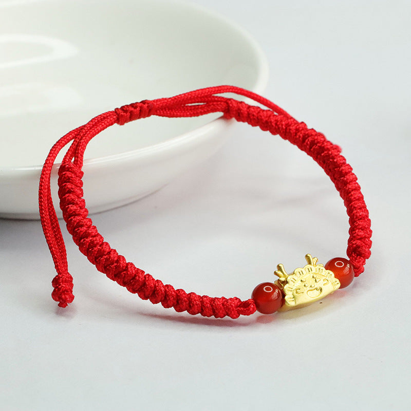 Natural red agate bracelet dumpling dragon bracelet bracelet animal year jewelry MN3122904