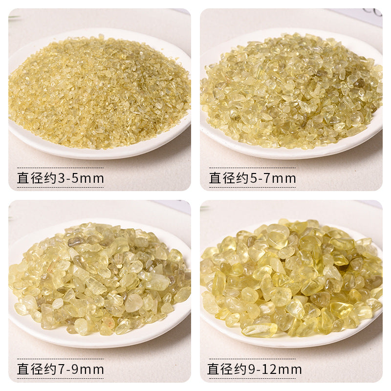 East China Sea citrine crushed small particles gravel fish tank landscaping crystal decorative stone aromatherapy stone diffuser stone 