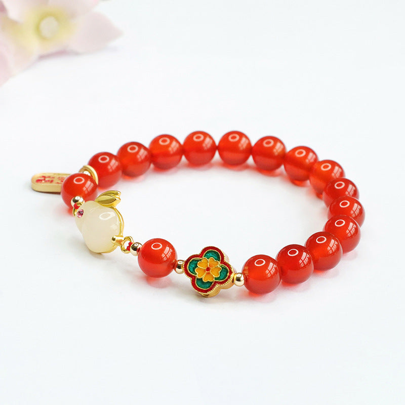 Natural Agate Rabbit Bracelet Red Agate Year of the Rabbit Bracelet Jewelry Jewelry MN2121407