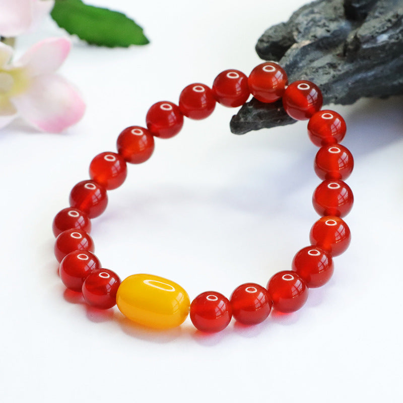 Natural red agate bracelet chalcedony passepartout bracelet jewelry MN2102601