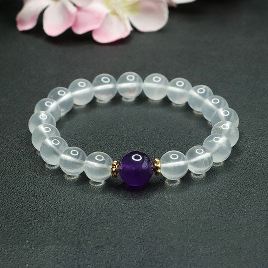 Natural White Ghost Bracelet Amethyst Bracelet Women's Colorful Jewelry CB3081706 